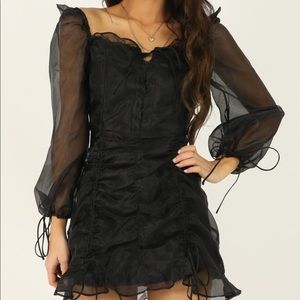 LIONESS black dress with ties